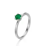 Pierścionek z białego złota ze szmaragdem AJPZ_014 Pierścionek z białego złota ze szmaragdem AJPZ_014